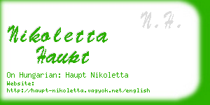 nikoletta haupt business card